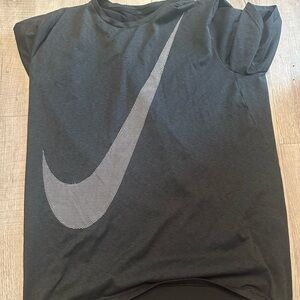 Nike Black Dri-FIT Tee with White Logo